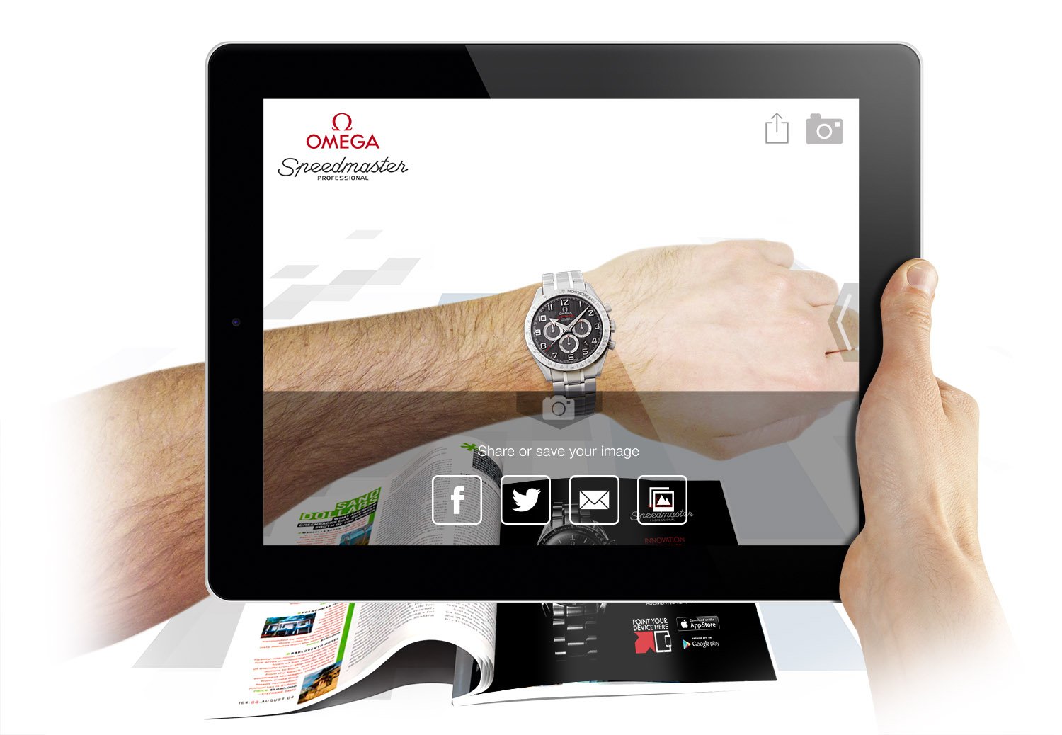 Omega-AR-social-sharing