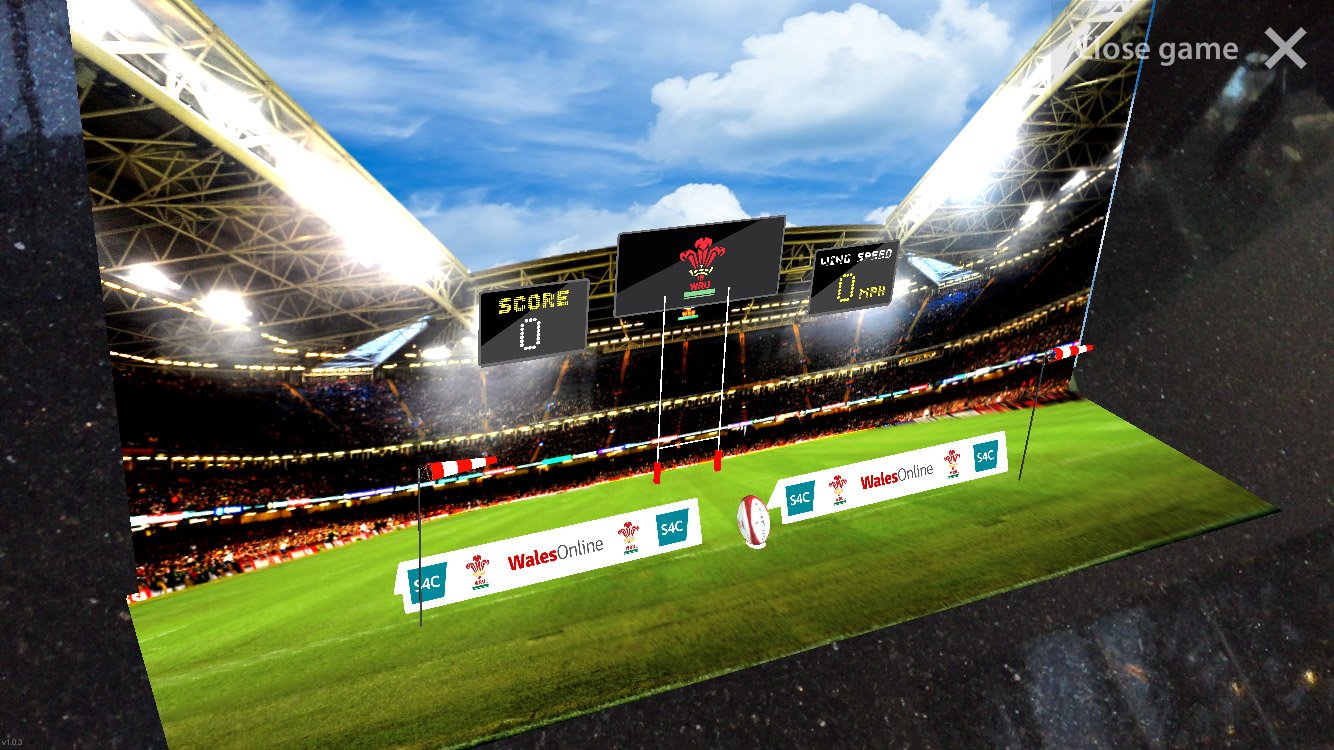 Rugby game screen